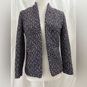 J.crew Women's Black and Pink Tweed Jacket